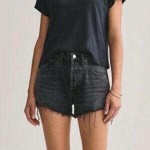 AGOLDE Parker Long Shorts |  Black Denim Shorts Size 26